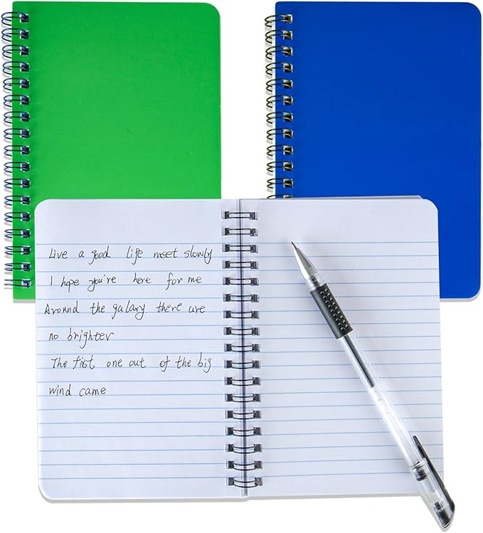 YiHenTiezz Spiral Notebook 4Pack Pocket Notebook 4.2"x 6.1" Pocket Notepad Small Notebook (8packBeige)
