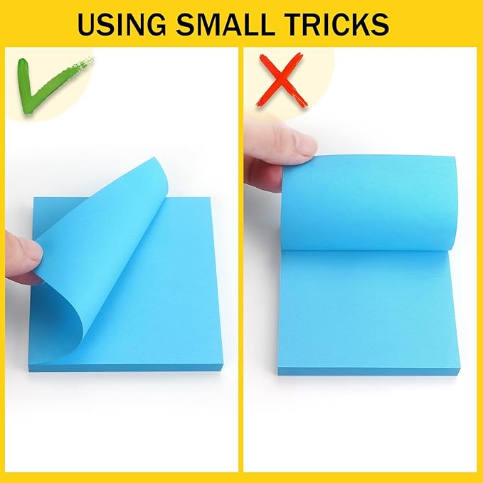 Eastern Wolf 8 Pads Sticky Notes 3x3 Self-Stick Notes 8 Bright Multi Colors Purple Sticky Notes, 85 Sheet/Pad