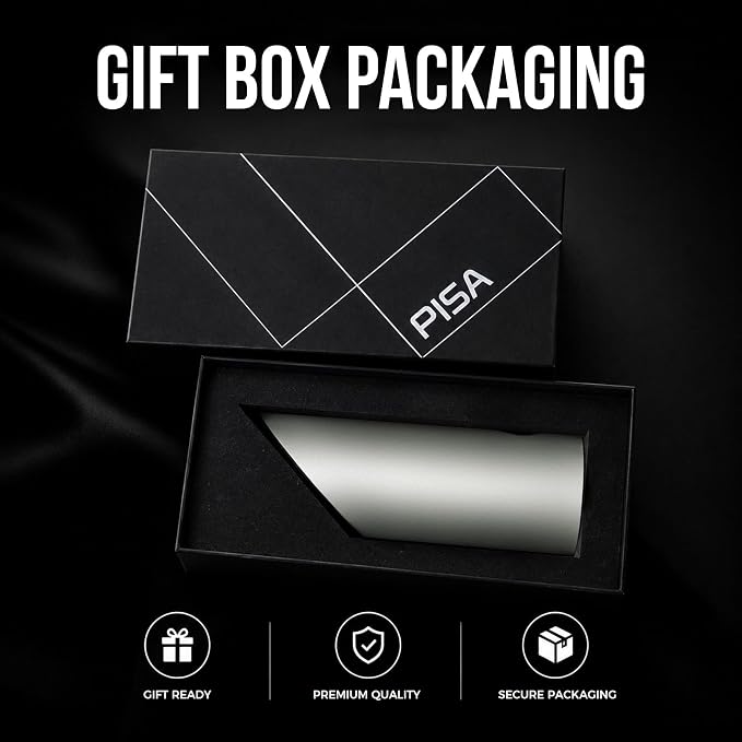 Gift Boxed Modern Art Pen Holder, 45° Angled Desk Sculpture with Minimalist Design, Pencil Cup Organizer, Elegant Gift for Professionals & Graduates