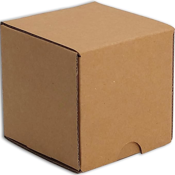 3x3x3 Shipping Boxes Set of 50, Brown Mailer Corrugated Cardboard Box | for Packaging, Literature, Packing, Mailing, Storage, Small Business, Moving, Gift, Supplies, Quick Fold, Tab Locking