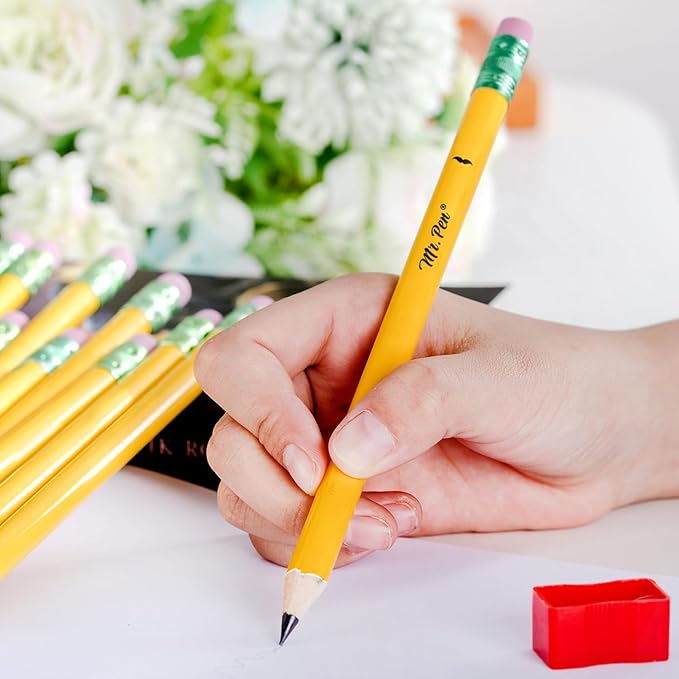 Mr. Pen- Jumbo Pencils for Preschoolers, 10 Big Pencil and 1 Sharpener, Fat Pencils for Kindergarten, Large Pencil