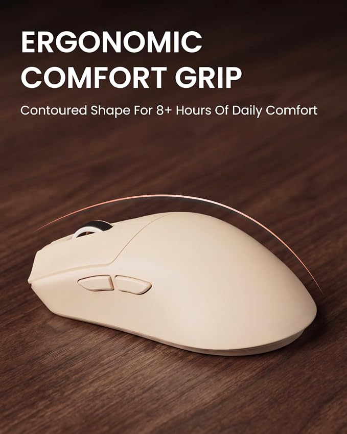 Wireless Keyboard and Mouse Combo with Warm Backlit Pudding Keycaps | Bluetooth & 2.4G Dual Mode, 2000mAh Rechargeable Full Size Quiet Computer Keyboard for Windows PC Desktop, Rose Gold, EWEADN