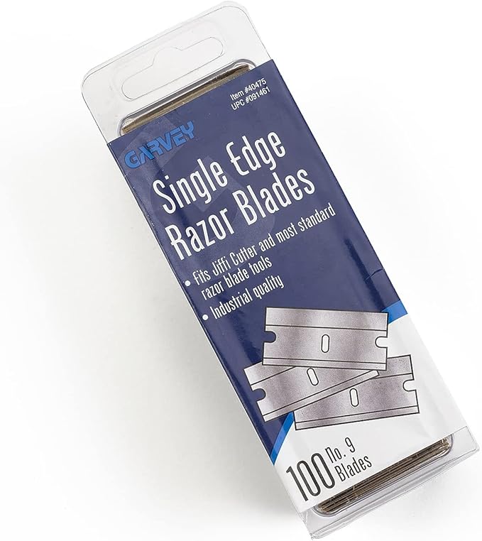 Garvey Economy Single Edge Cutter Blade, Box of 100 (40475)