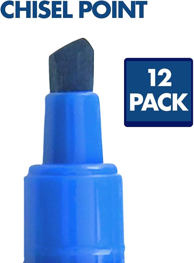 Quartet Dry Erase Markers, Whiteboard Markers, Chisel Tip, EnduraGlide, Assorted Colors, 12 Pack (5001-20MA)
