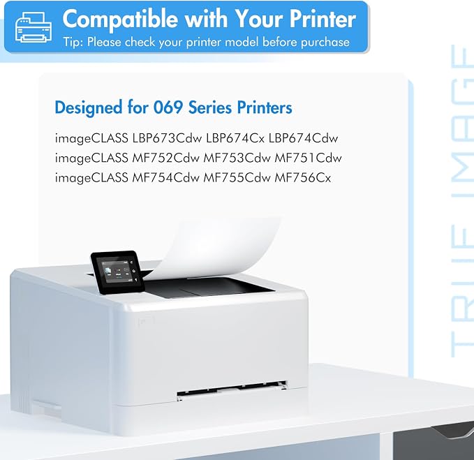 069H 069 Toner Cartridge Set for Canon 069 069H MF753Cdw MF751Cdw MF750C | Compatible for Canon Color ImageCLASS LBP674C LBP674Cdw MF752Cdw MF756Cx LBP673Cdw LBP674Cx Series Printer Ink High Capacity