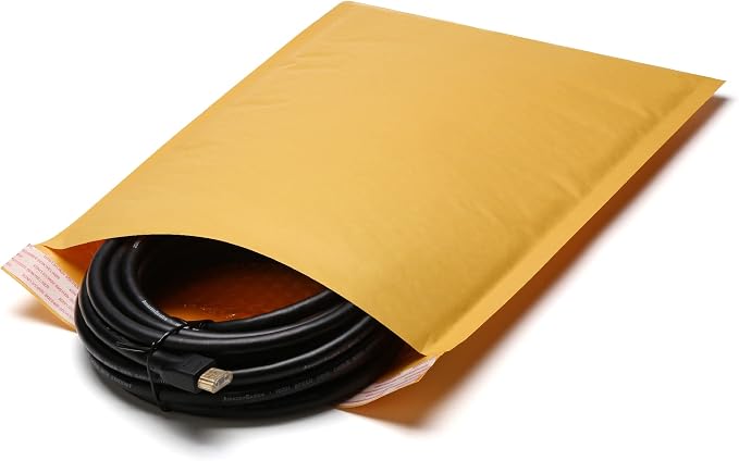 The Boxery 5”x10” Kraft Bubble Mailers | 250 Padded Envelopes Included - Self Sealing Shipping Bags - #00