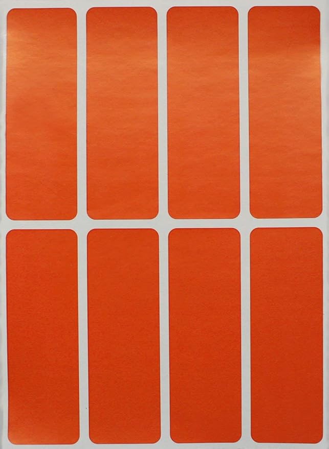 Royal Green Rectangular Stickers Color Coded Write on Labels for Organizing, Moving, & Mailing, 3x1 inch Stickers Writable Label for File Folders, 120-Pack (Orange)