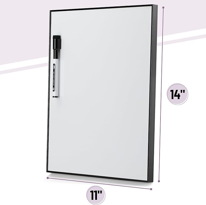 Mr. Pen- Small Dry Erase Board, 11x14 Inches | Whiteboard with Black Dry Erase Marker, Aluminum Frame, Magnetic Small White Board for Students, Home, Office and Classroom