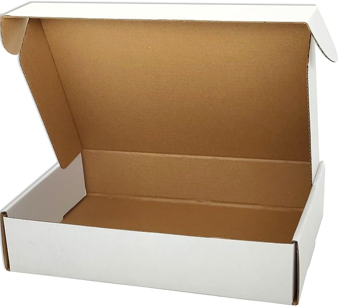9x6x2 Shipping Boxes Set of 25, White Mailer Corrugated Cardboard Box | for Packaging, Literature, Packing, Mailing, Storage, Small Business, Moving, Gift, Supplies, Quick Fold, Tab Locking