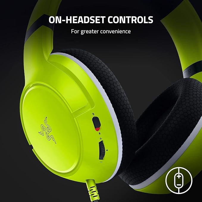 Razer Kaira X Wired Headset for Xbox Series X|S, Xbox One, PC, Mac & Mobile Devices: Triforce 50mm Drivers - HyperClear Cardioid Mic - Memory Foam Ear Cushions - On-Headset Controls - Electric Volt