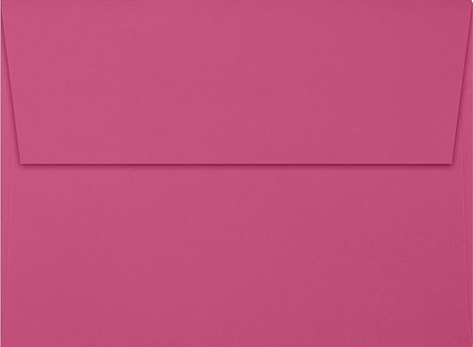 LUXPaper A7 Invitation Envelopes | Peel & Press | 5 1/4" x 7 1/4" | Magenta Pink | 80lb. Text | 500 Qty