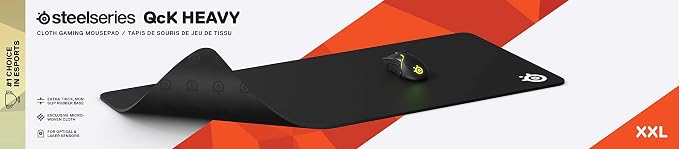 SteelSeries QcK Gaming Mouse Pad - Thick Cloth - Sized to Cover Desks XXL (Pack of 5)