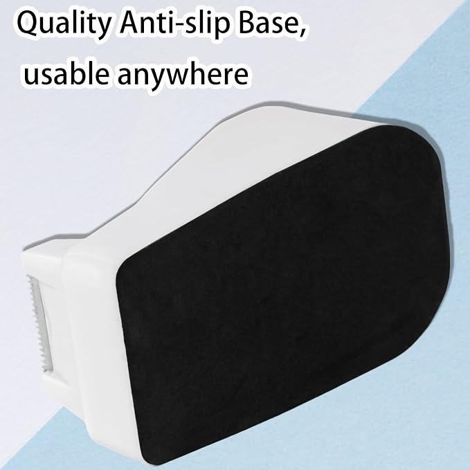 Tape Dispenser Desk,Desktop Tape Dispenser, Tape Dispenser with Weighted Non-Skid Base, Includes 6 Rolls Transparent Tape (0.71" x 1000"),Heavy Duty Tape Holder for Office, Home, School(White)