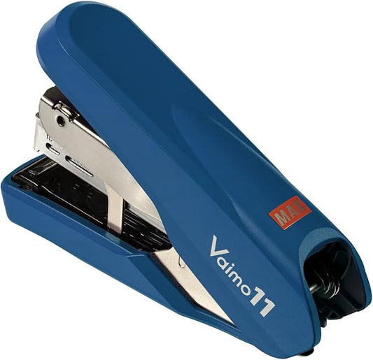 Max HD-11FNL/B Bimo 11 Flat Stapler, 40 Sheets Binding, 100 Pieces, Blue HD91365