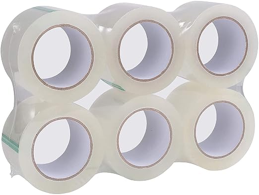 24 Rolls Clear Carton Shipping Box Sealing Packing Tape, 3" x 110 Yards 330' Ft, Heavy Duty Transparent Tape, Designed for Office, Home or Commercial Use