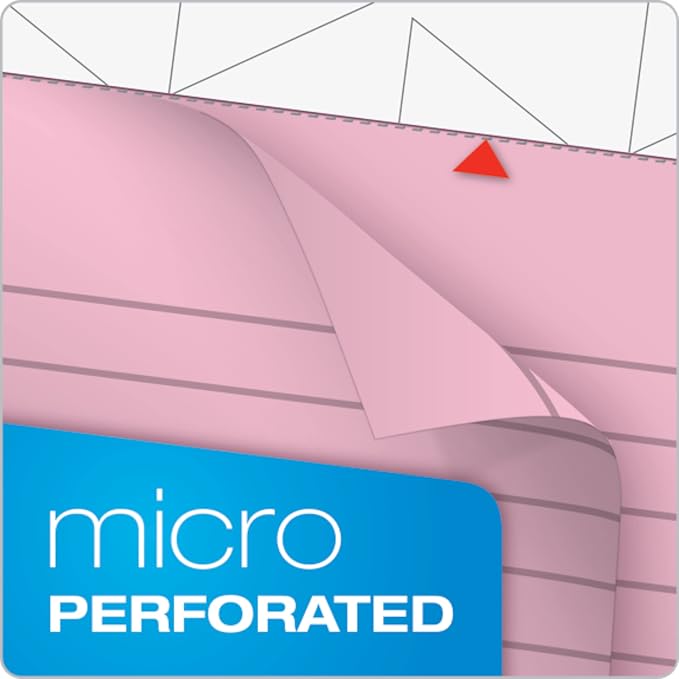 TOPS 5 x 8 Legal Pads, 6 Pack, Prism Brand, 2 Pink/2 Blue/2 Purple, Narrow Ruled, 50 Sheets Per Writing Pad, Made in USA (63016)