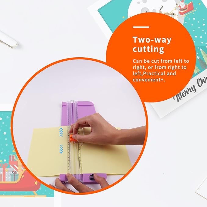 ZEQUAN A4 Portable Precision Paper Trimmer, Craft Paper Cutter for Photos, Labels, Scrapbooking, Cardstock, Laminated Paper, Origami & DIY Projects