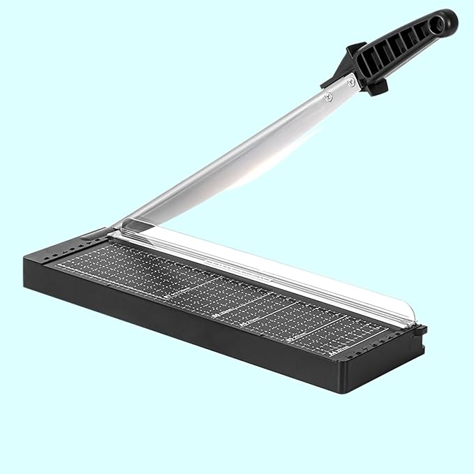 A4 Heavy Duty Paper Cutter, 15.6 in x 8.8 in 8 Sheets Capacity Paper Trimmer for Coupon, Label, Cardstock, and Scrapbooking Craft for Office and Home (Black)