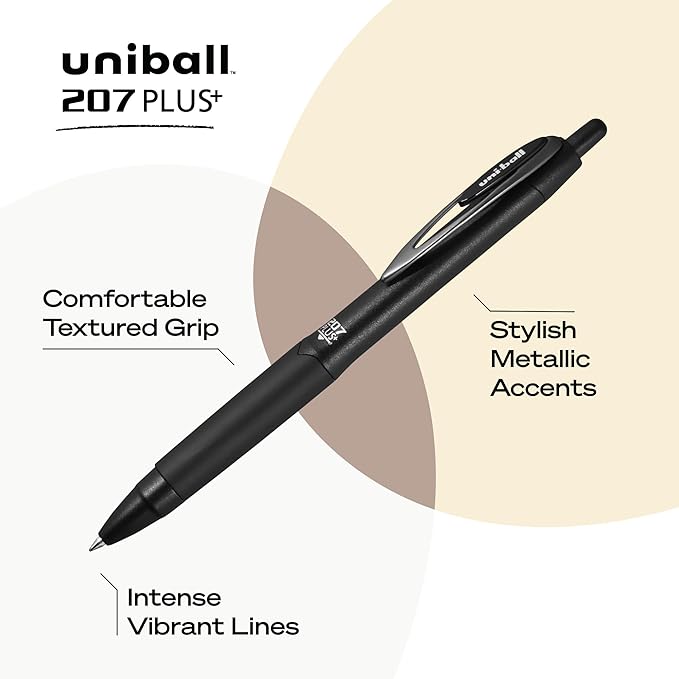 207PLUS+ Gel, 0.7MM, Asst Bus, 4pk