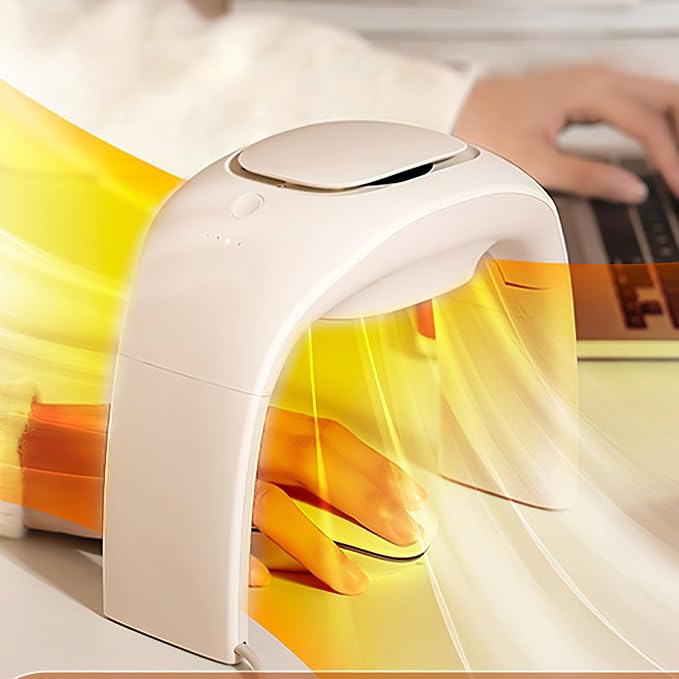 Heated Mouse Pad Hand Warmer Super Quiet 110v 100w - White | 3 Heating Modes Personal Desk Heater Energy Efficient Ceramic Office with Thermostat Low Wattage