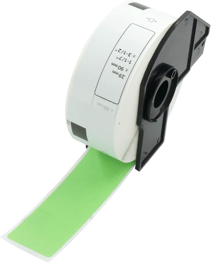 BETCKEY - Standard Address Labels Replacement for Brother DK-1201 (1.1 in x 3.5 in), Compatible with Brother QL Label Printers [1 Rolls/400 Labels, Green]