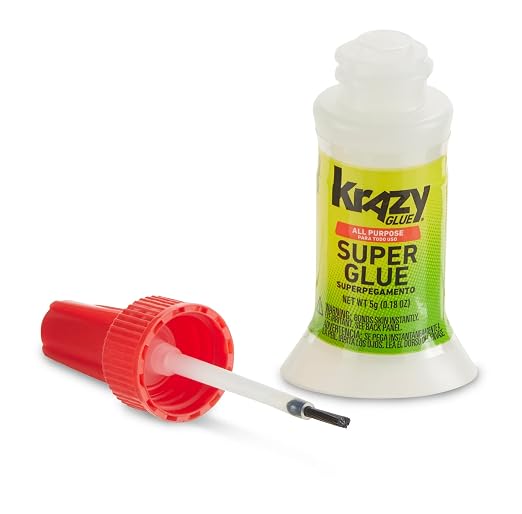 Krazy Glue All Purpose Brush-On Superglue, 5 g, 6 Count, Quick Dry, No-Clog Adhesive for Ceramic, Plastic, Wood, Glass, Porcelain, Metal, Leather & More, Clear, Holds Over 1000 Lbs*