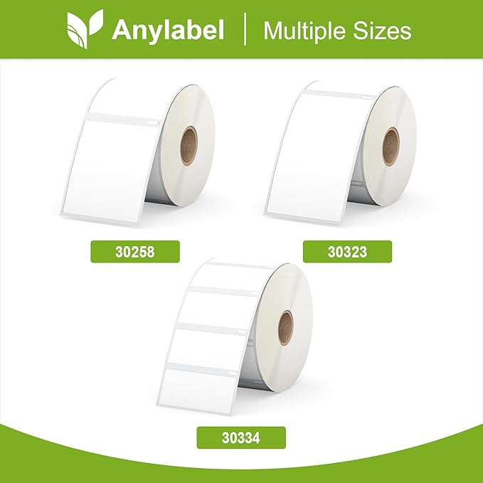 Compatible 4" x 6" Direct Thermal Label Replacement for DYMO 1744907 Postage Address Shipping Compatible with Dymo 4XL, Rollo & Zebra Printer Permanent Adhesive (6 Rolls, 220 Labels/Roll)