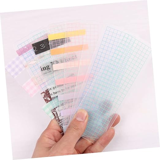 JEWEDECO 50pcs Handbook Tape Repackaging Washi Tape Organizer Storage Boards Safe Easy to Carry