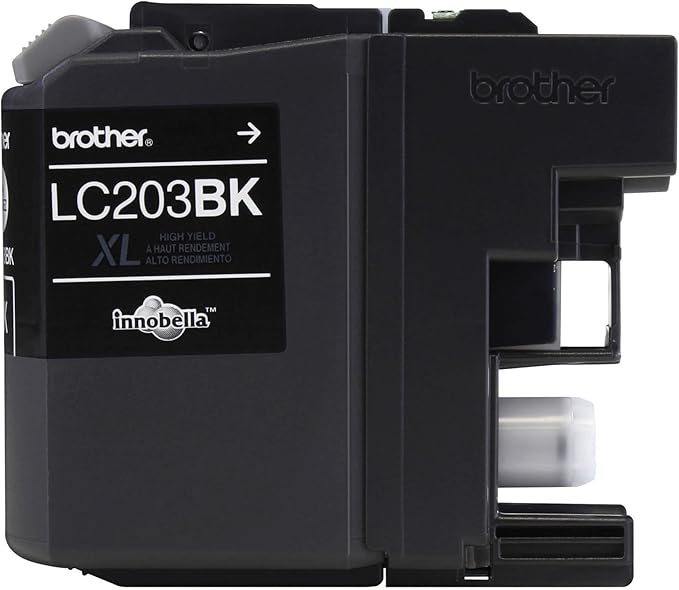 Brother Genuine High Yield Black Ink Cartridge, LC203BK, Replacement Black Ink, Page Yield Up to 550 Pages, Amazon Dash Replenishment Cartridge, LC203