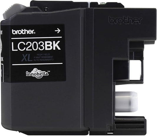 Brother Genuine High Yield Black Ink Cartridge, LC203BK, Replacement Black Ink, Page Yield Up to 550 Pages, Amazon Dash Replenishment Cartridge, LC203