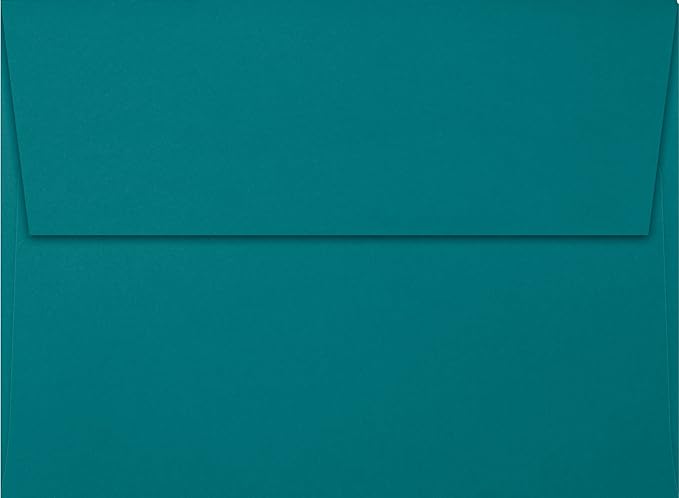 LUXPaper A7 Invitation Envelopes | Peel & Press | 5 1/4" x 7 1/4" | Teal | 80lb. Text | 50 Qty