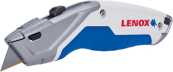 LENOX Utility Knife with 3 Bi-Metal Blades, Retractable, Foldable and Portable, Blade Storage (LXHT10599) (Pack of 5)