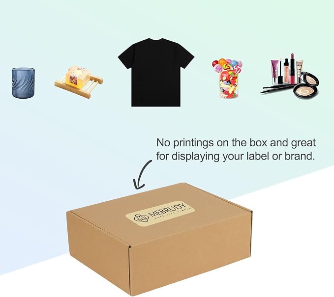 MEBRUDY 12x9x4 Inches Shipping Boxes Pack of 20, Small Corrugated Cardboard Box for Mailing Packing Literature Mailer | Brown, Corrugated Cardboard, Small Business, Easy Assemble, Mailing, Packing, Literature, Mailer
