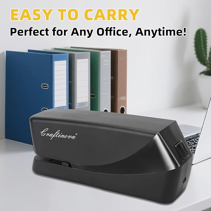 Electric Stapler,Automatic,Inclued 2000 Staples and 1 Staple Remover, Heavy Duty Can Store 210 Staples，AC or Battery Powered Stapler Heavy Duty, 25 Sheet Capacity