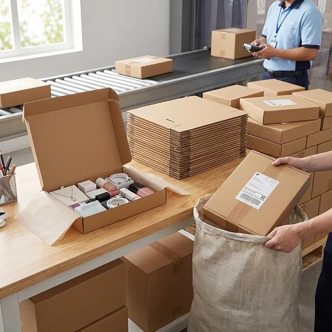 9x6x4 Shipping Boxes Set of 20, Brown Corrugated Cardboard Literature Mailer Box for Packaging, Mailing, Business