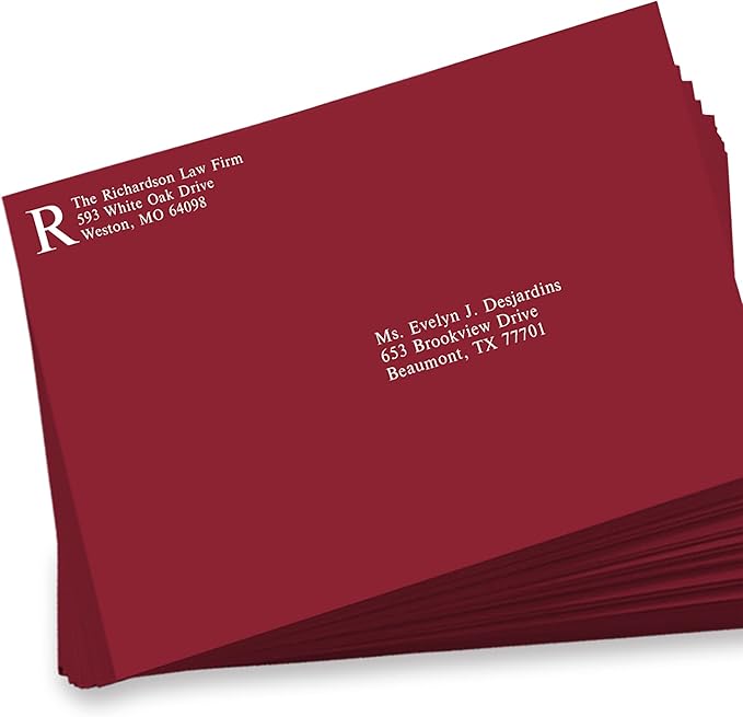 LUXPaper 9 x 12 Open End Envelopes | Peel & Press | Garnet Red | 80lb. Text | 250 Qty