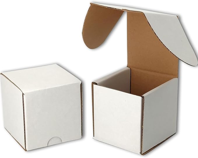 5x5x5 Shipping Boxes Set of 30, White Mailer Corrugated Cardboard Box | for Packaging, Literature, Packing, Mailing, Storage, Small Business, Moving, Gift, Supplies, Quick Fold, Tab Locking