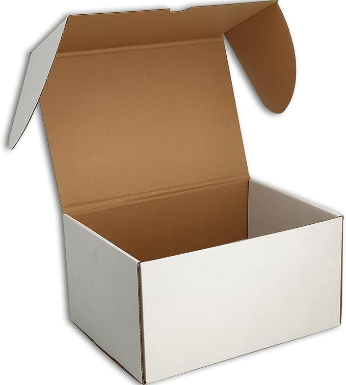 11x6x6 inches Small Shipping Boxes Set of 20 - White Mailer Corrugated Cardboard Boxes for Shipping Packaging Mailing Products