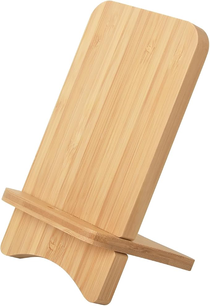 Bamboo Phone Stand, Desktop Stand, Simple Phone Stand, Compatible with All Phones (Bamboo)