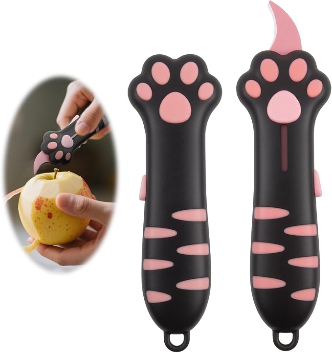 Cat Paw Box Cutter 2026 Retractable Cat Box Cutter with Cute Paw-Shaped Handle, Cat Box Paper Cutter Multifunctional Utility Knife for Effortlessly Opening Boxes, Cartons, Packages and Sealing Tape