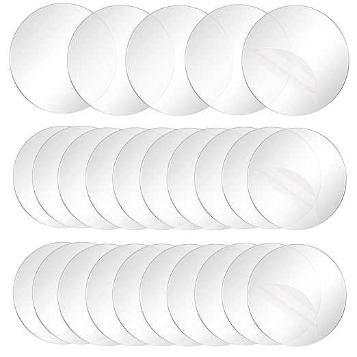 25Pcs Double Sided Mounting Pads Clear Sticky Pads Heavy Duty Adhesive Tape for DIY Reusable Sticky Pads for Home Decor and Crafts | Circle Stick pad,Two Sided Precut,Double Sided Tape Washable Sticky Pad for Walls, Hanging Pictures, DIY Craft Home Office