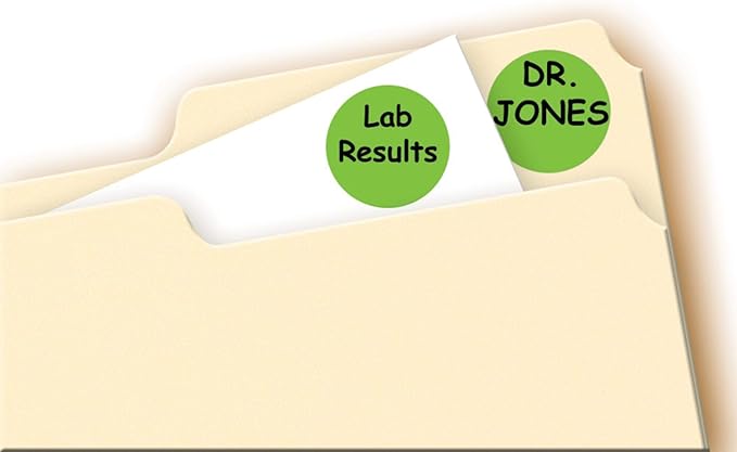 Avery Colored Dot Stickers, Removable Print or Write Circle Labels, 3/4 Inch, 1008 Neon Green Round Stickers (5468)