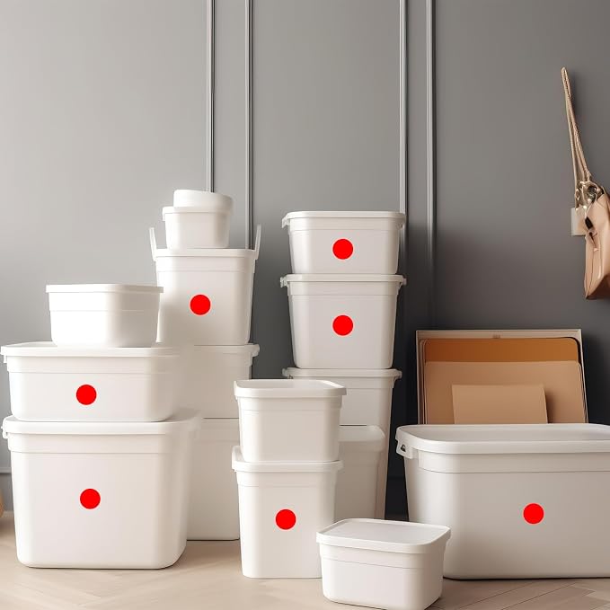 1400 PCS Red Circle Dot Stickers 3/4" Round Coding Label | Used for manual labor in kindergartens, garage yard price sales, organizing activity color groups,marking spice bottles