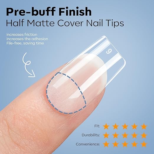 modelones X Nail Gel Kit,15Sizes Gel Nail Tips Short Square, 9-in-One Glue Prep Dehydrator & Portable Led Lamp, 510Pcs Pre-shaped Square Press On Extension Kit DIY Salon Home Gift for Women
