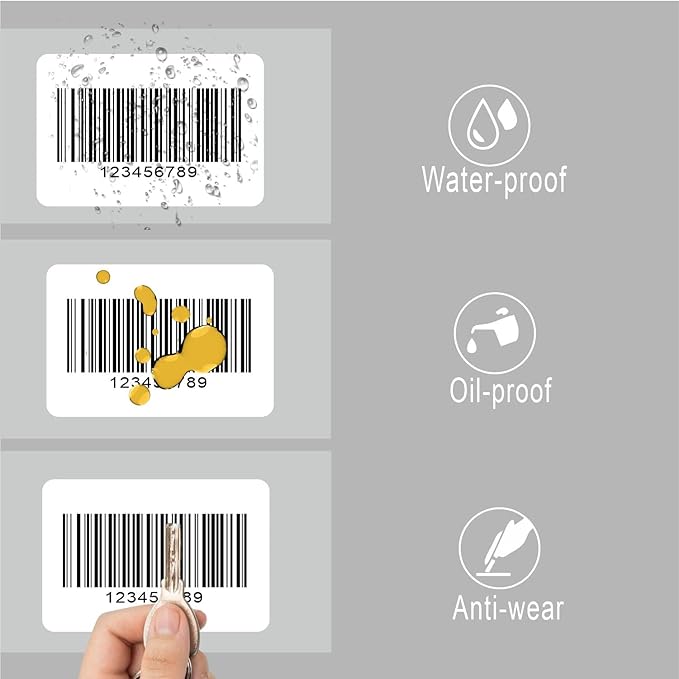 Hybsk 3x2 inch Direct Thermal Labels for Barcodes, Address, Compatible with Rollo Label Printer & Zebra Desktop Printers (3"x2",White)