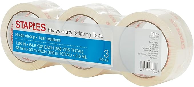 STAPLES Heavy‑Duty Shipping Tape