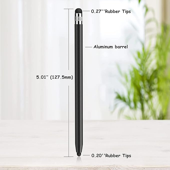 DIGIROOT 4 PCS Universal Stylus, 2-in-1 Stylus Pen for Touchscreen | Metal Barrel, High Sensitivity & Precision, Stylist Pens for All Touch Screens-iPad/iPhone/Samsung/Switch/Android