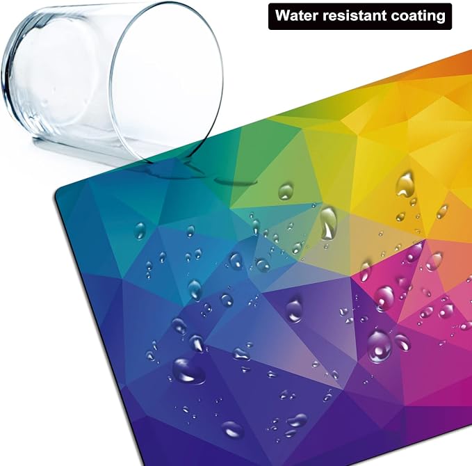 Small Mouse Pad, Mini Mouse Pads for Wireless Mouse and Laptop, Travel Mousepads with Designs - Cool Colorful Rainbow, Portable Mousepad with Non-Slip Rubber Base - 5.5 x 7 in