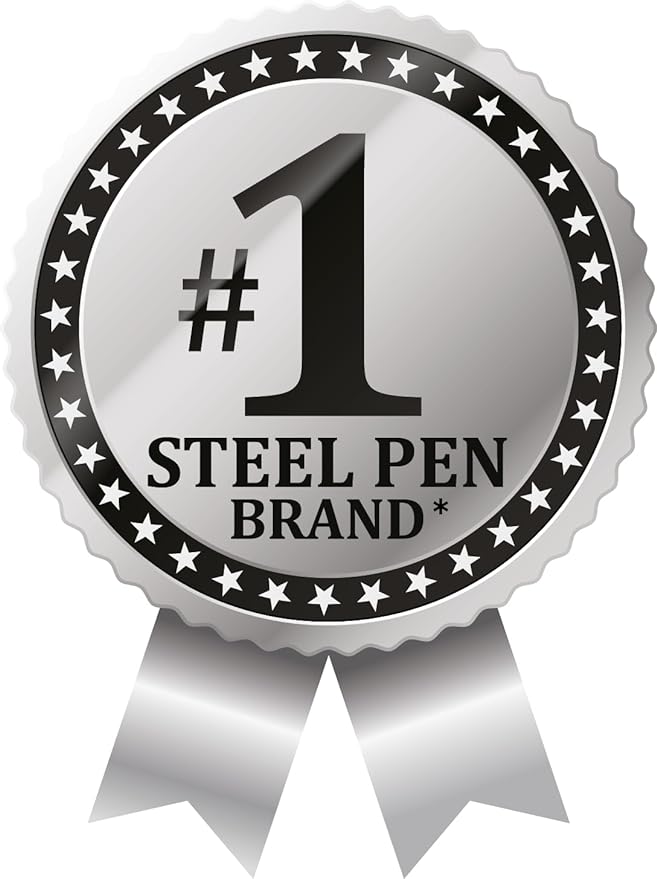 Zebra Pen STEEL F-701 Retractable Ballpoint Pen, Black Ink, 0.8mm, 1-Pack | Built for Tactical / EDC Use, Stainless Steel from Tip to Clip, Knurled Grip, Heavy-Duty Construction, Fine Point Tip (29411)