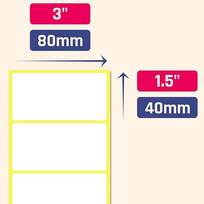 300 Pieces, 3" x 1.5" - Labels Stickers for Storage Bins, Organizing, Moving Boxes - Matte White